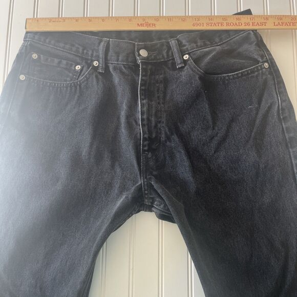 Levi's 505 Men's Jeans Size 36x34 Straight Fit Black Denim - Picture 5 of 10